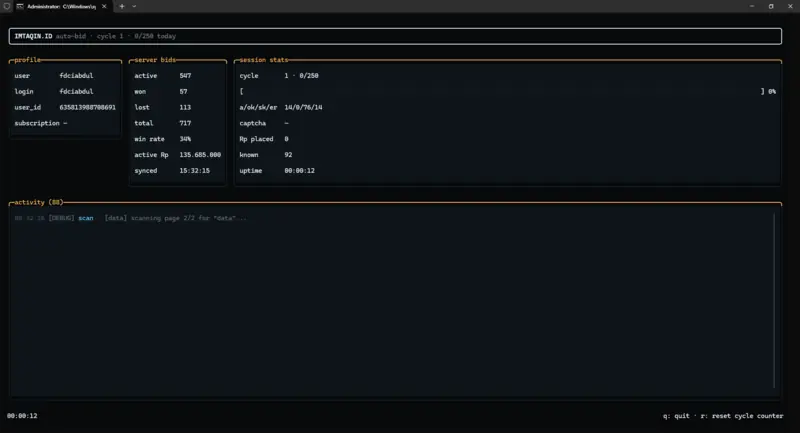 Auto-Bid Bot for Projects.co.id