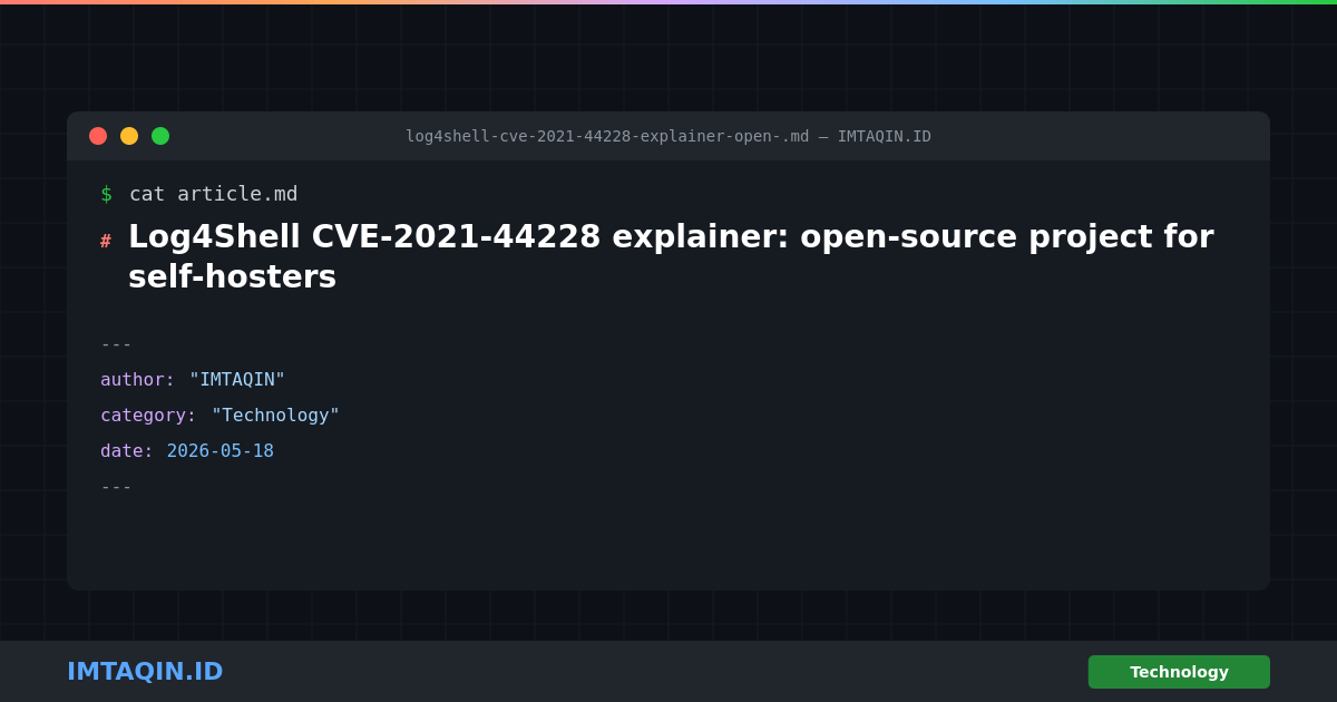 Log4Shell CVE-2021-44228 explainer: log4Shell,formally known as CVE-2021-44228