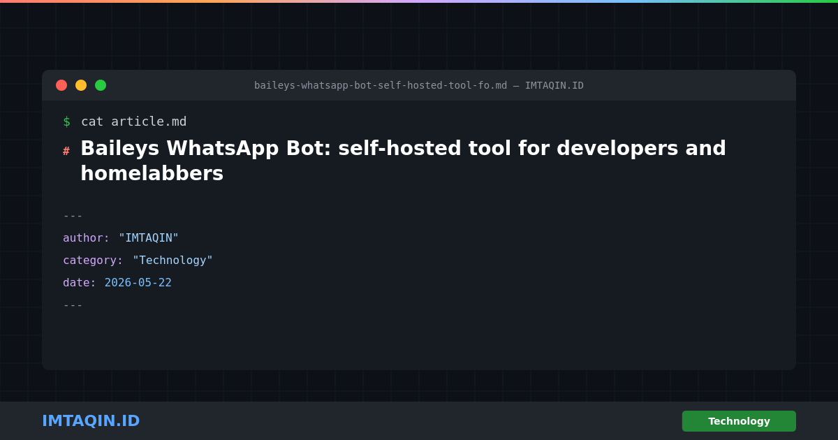 Baileys WhatsApp Bot: building automated tools for WhatsApp often presents a difficult choice