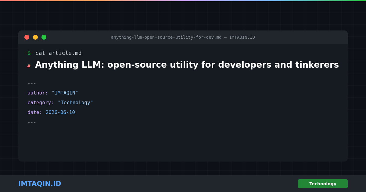 Anything LLM: self-hosted tool for developers and homelabbers