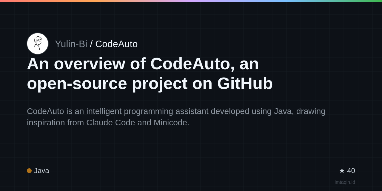 yulin-bi/codeauto: java‑based intelligent programming assistant designed to fill a clear gap in the JVM