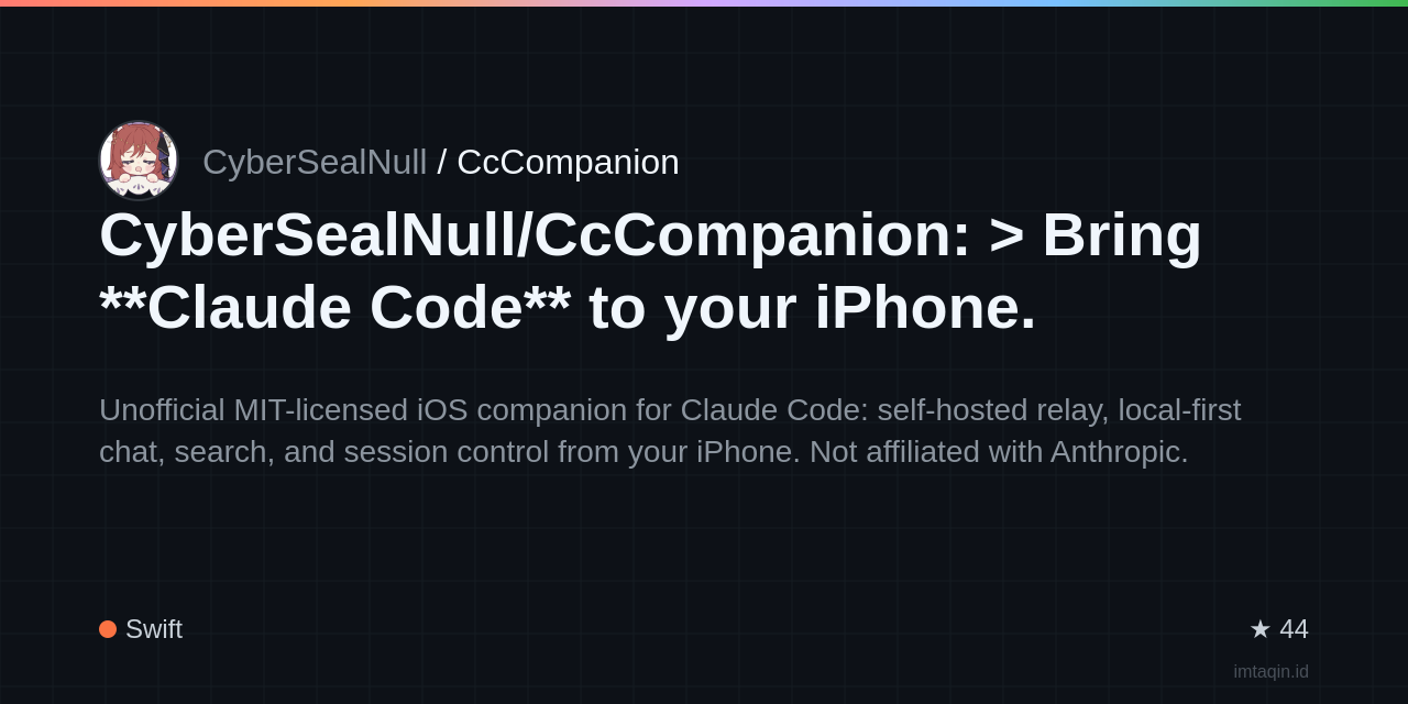 cybersealnull/cccompanion: ccCompanion is two halves: