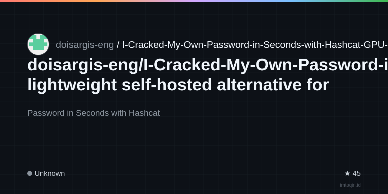 doisargis-eng/i-cracked-my-own-password-in-seconds: 🔐 I Cracked My Own Password in Seconds with Hashcat