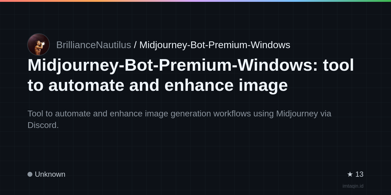 Midjourney-Bot-Premium-Windows: tool to automate and enhance image generation workflows using Midjourney