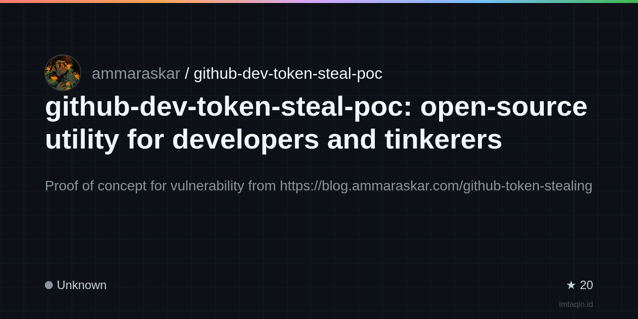 ammaraskar/github-dev-token-steal-poc: cloud-based development environments have changed how software