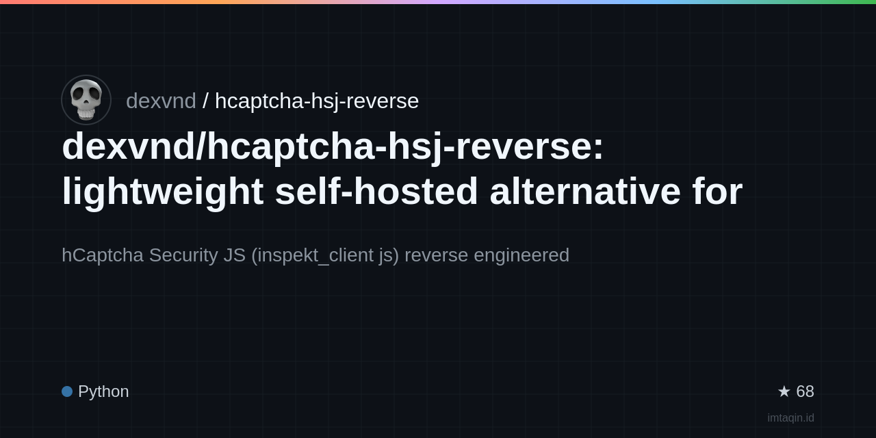 dexvnd/hcaptcha-hsj-reverse: hSW KEY FETCHER FOR SALE