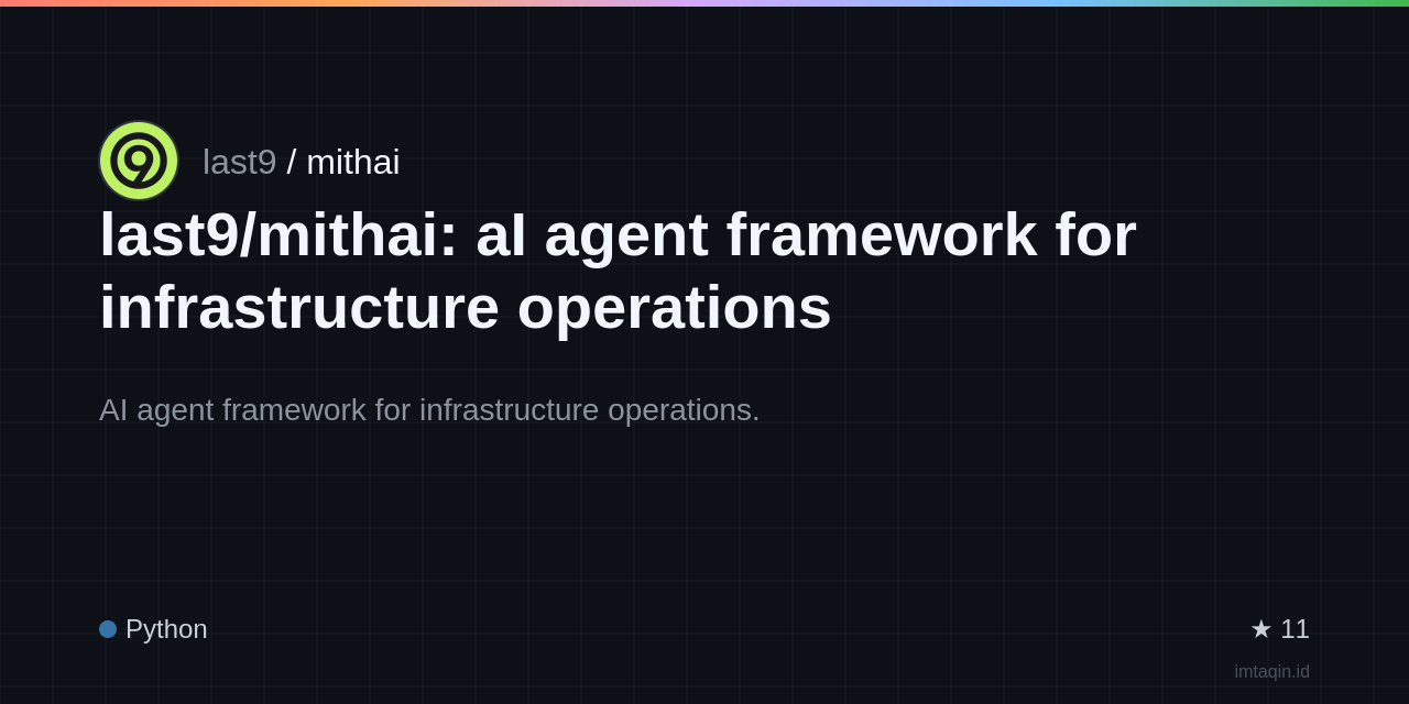 last9/mithai: aI agent framework for infrastructure operations