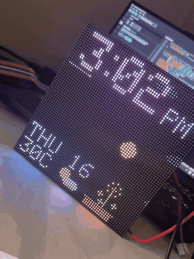 DigiFrame running live in its glass frame