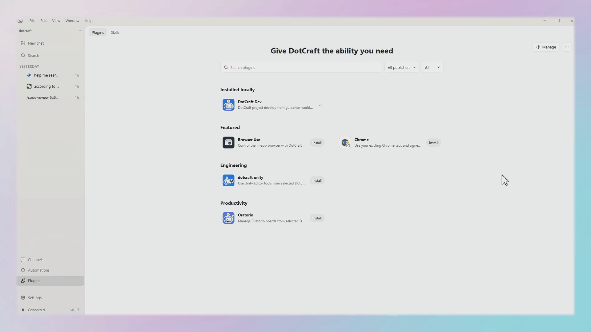 DotCraft App Binding