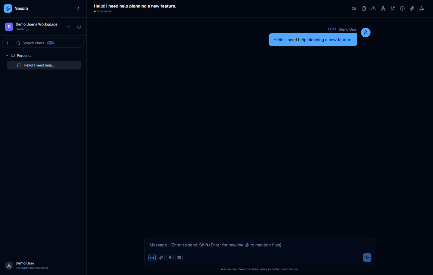 Nexora chat
