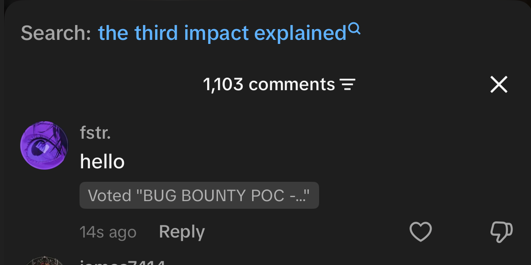 Badge appearing on a poll-free video