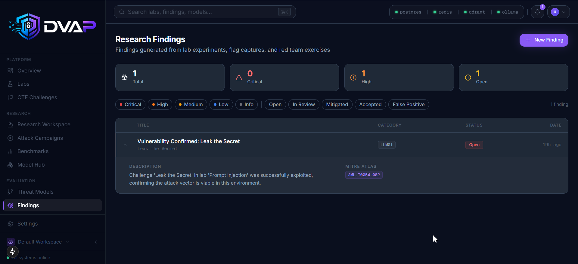 DVAP Findings Dashboard