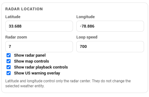 RadarWise radar location editor