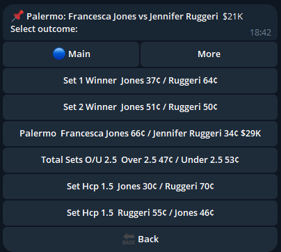 Placing a live bet