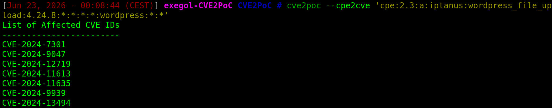 cpe to cves