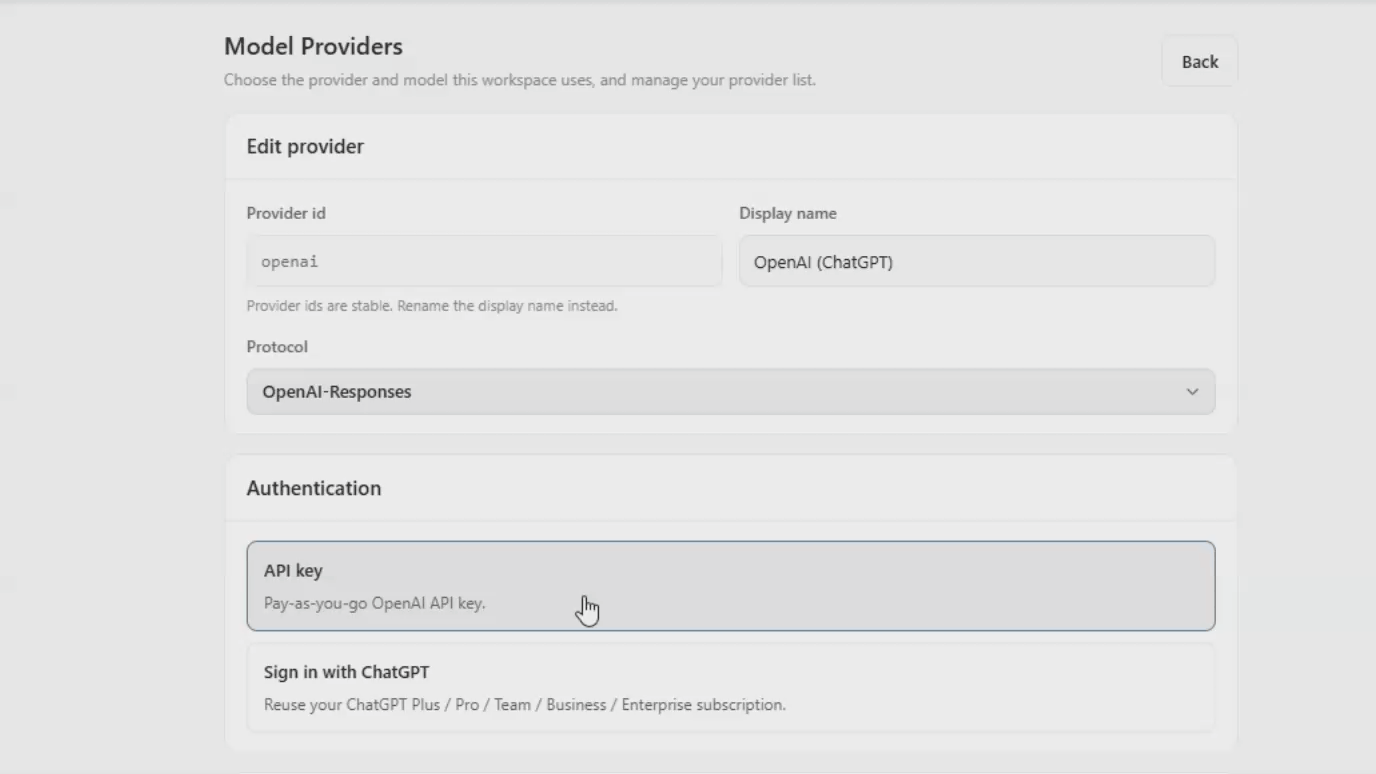 Sign in with ChatGPT