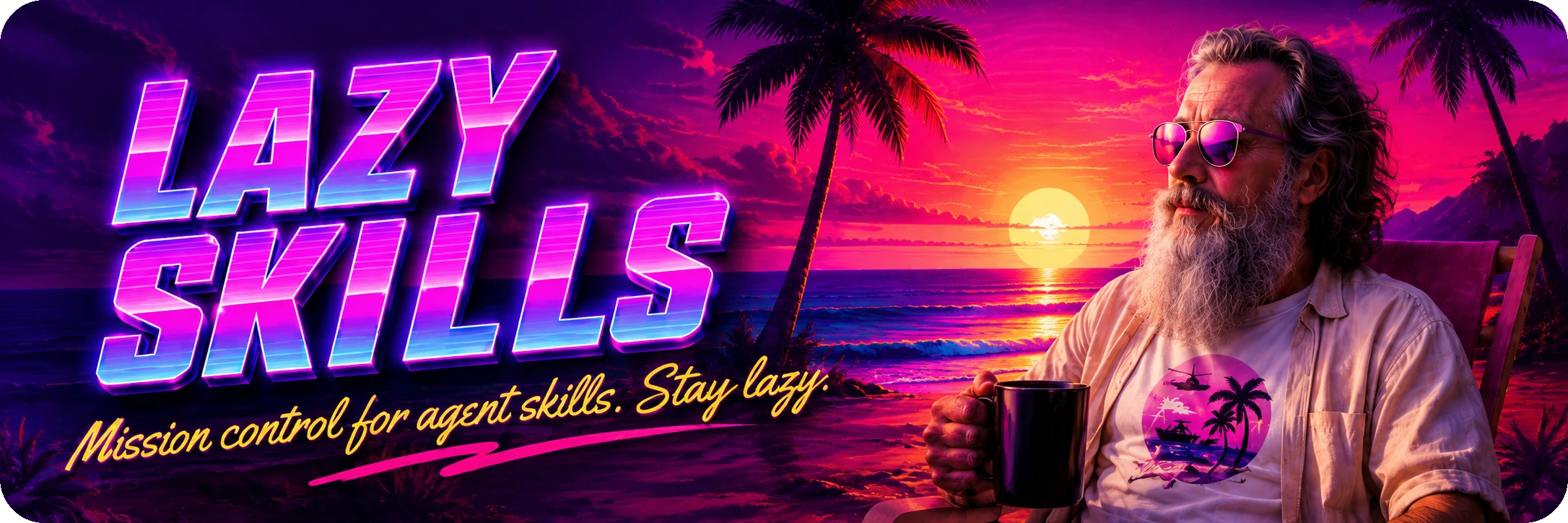 Lazy Skills - mission control for agent skills. Stay lazy.