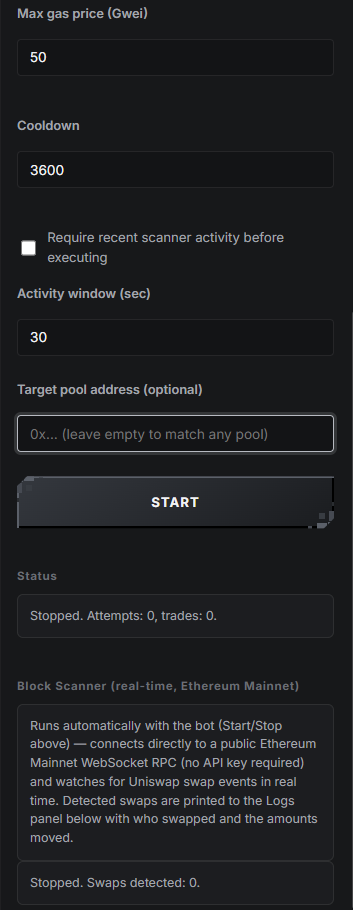 Starting via automation