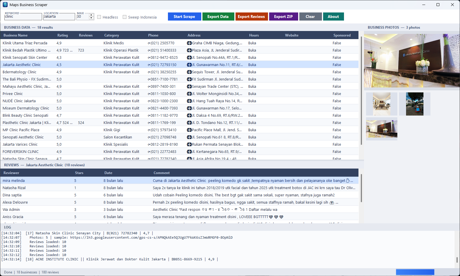 Google Maps Business Scraper
