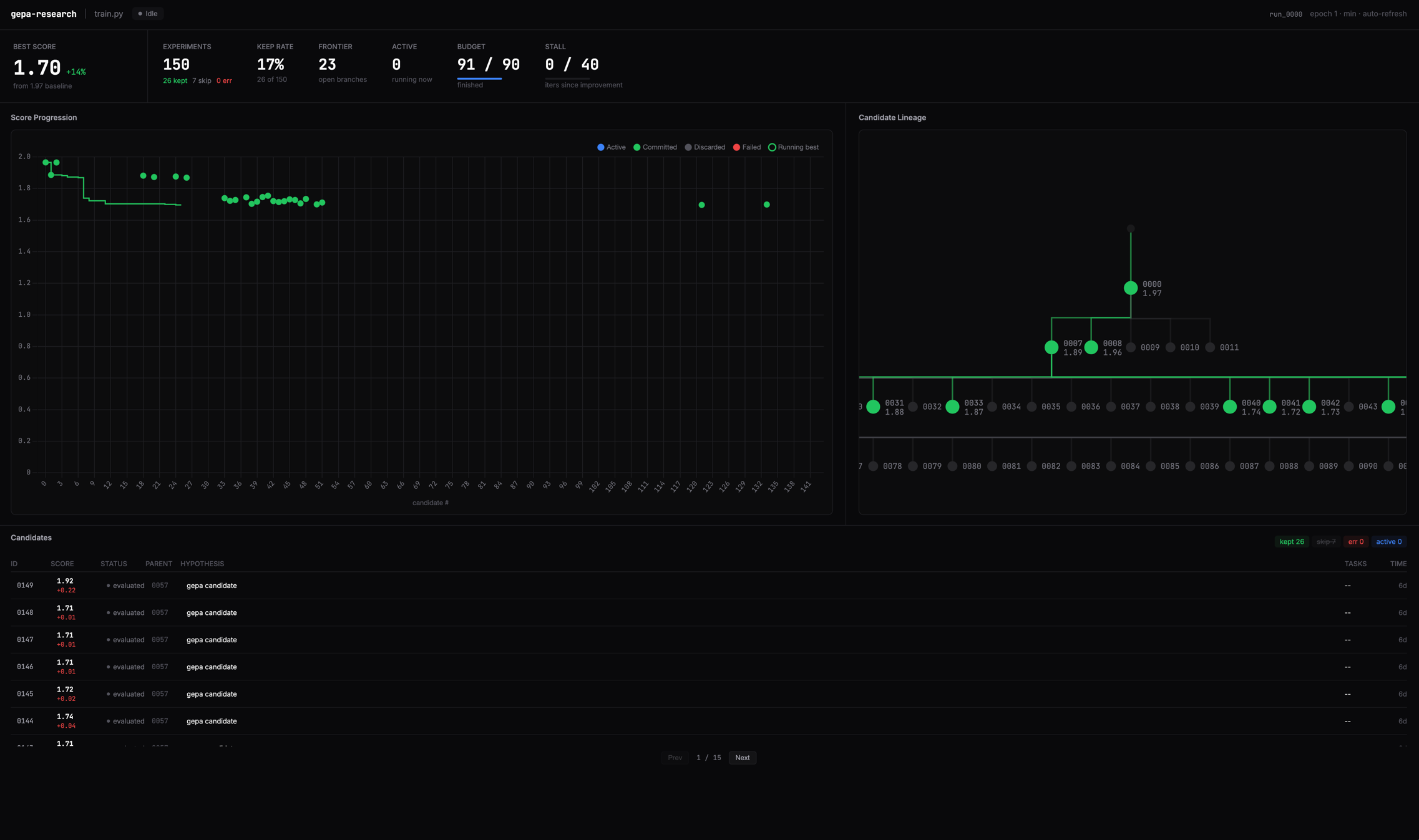 gepa-research: A plugin for your agentic framework that optimizes code using