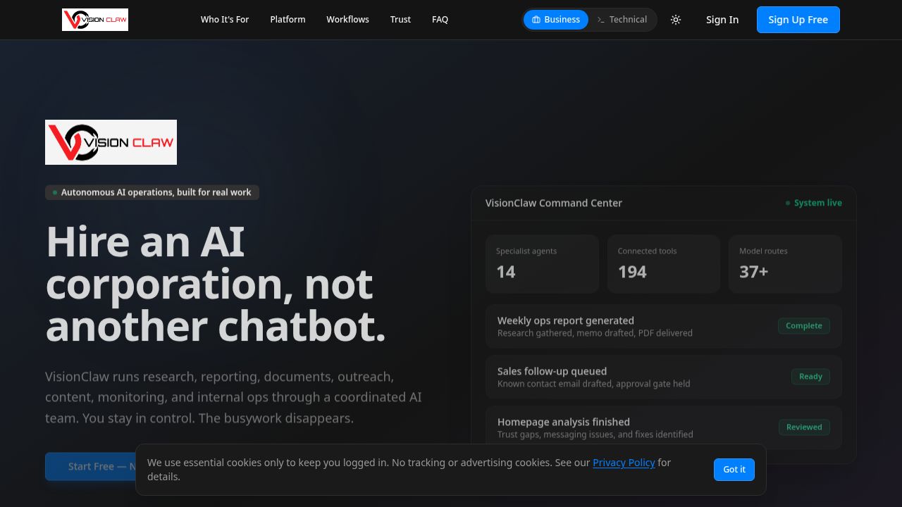 VisionClaw-Agent-Public-Release: Open-source multi-tenant AI agent workspace