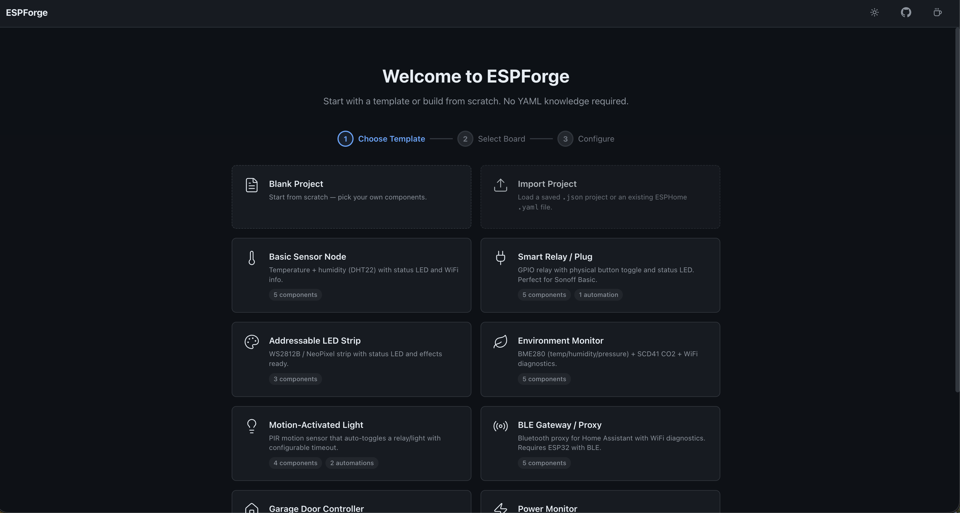 ESPForge: Visual Tool for ESPHome YAML with 41 Boards and 99 Components