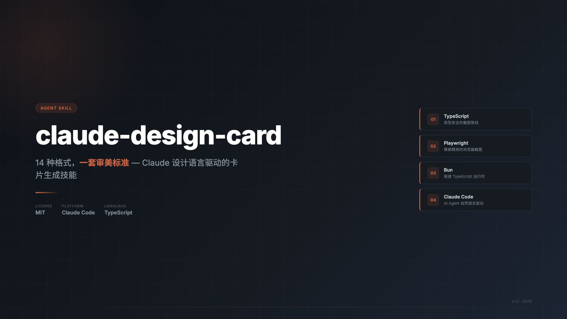 claude-design-card: Generates PNG Image Cards from Text, URLs, or Web Pages