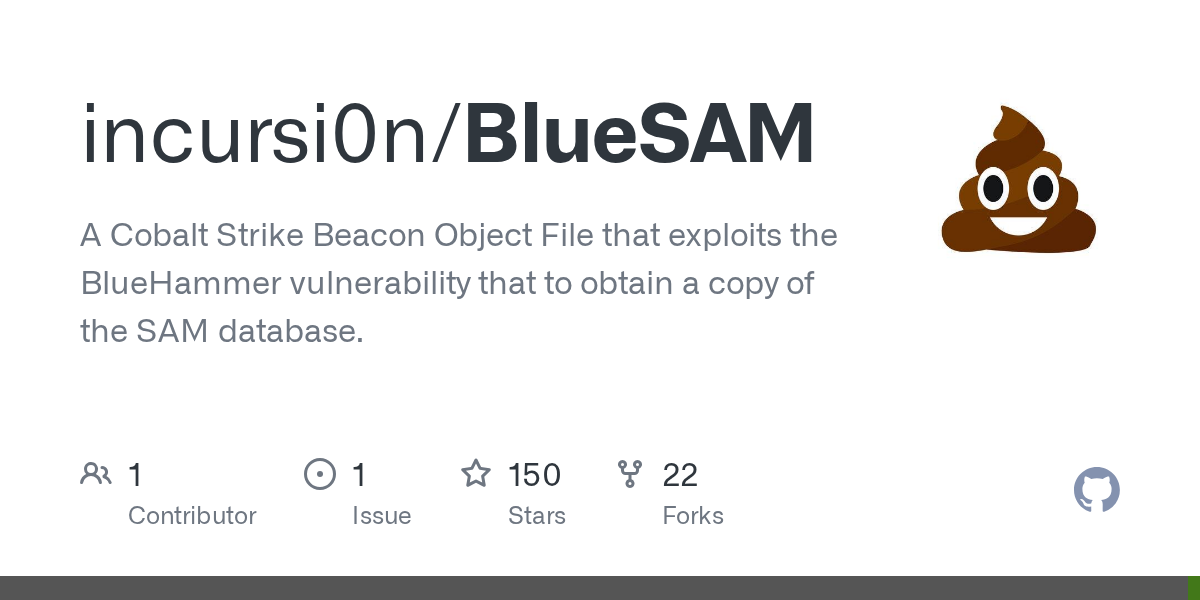 BlueSAM: Stealthy Cobalt Strike BOF Extracts SAM via BlueHammer