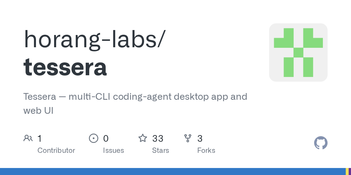 Tessera: Open-Source Workspace for AI Coding Agents