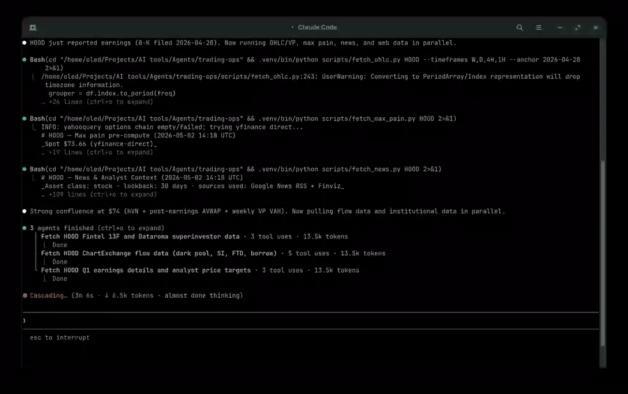 trading-ops: Structured Trading Scans in Claude Code CLI