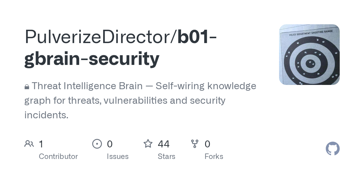 b01-gbrain-security: Self-Wiring Knowledge Graph for Security Threats