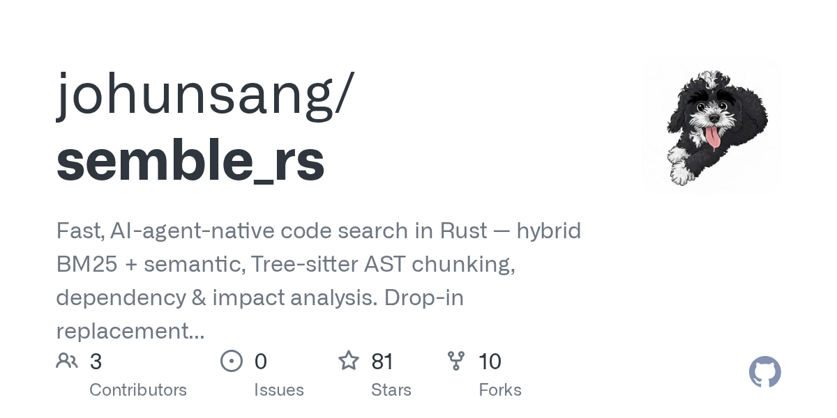 semble_rs: Advanced Code Search Engine