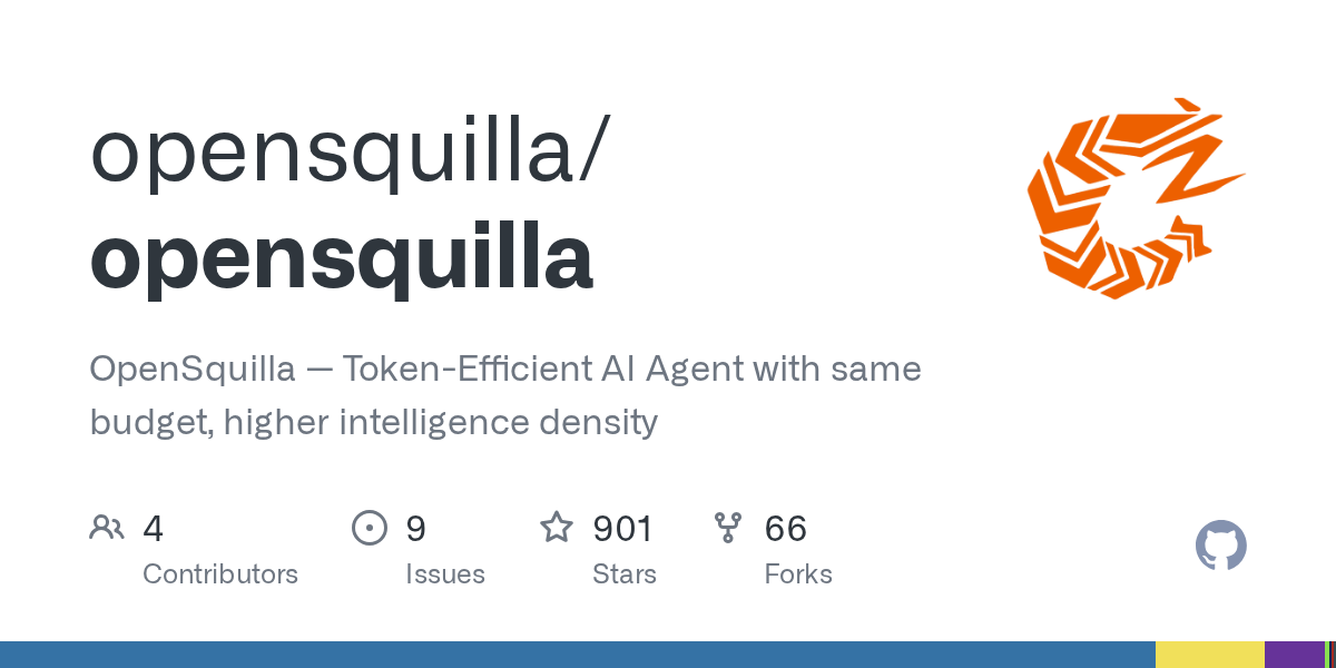 opensquilla/opensquilla: developers to create AI systems that maximize intelligence density while