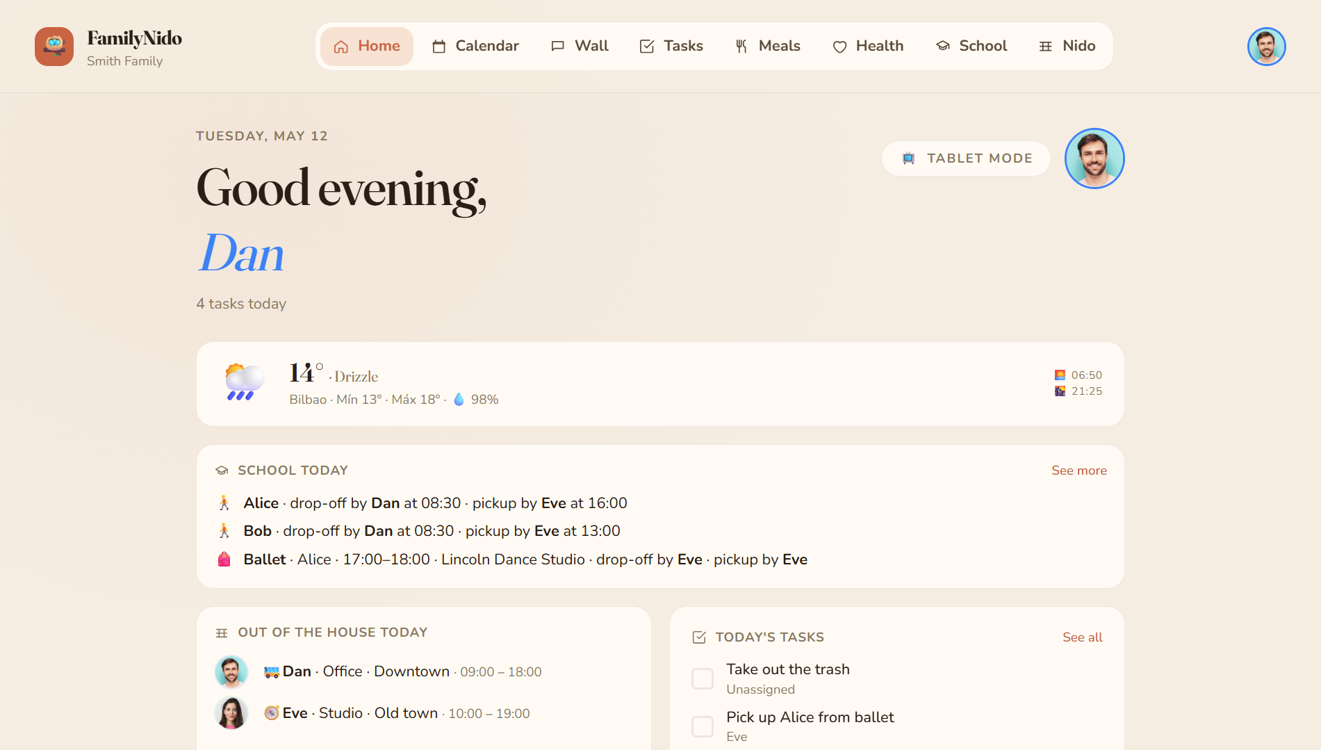 pablitofernandez/familynido: presents itself as a self‑hosted progressive web app built for a single