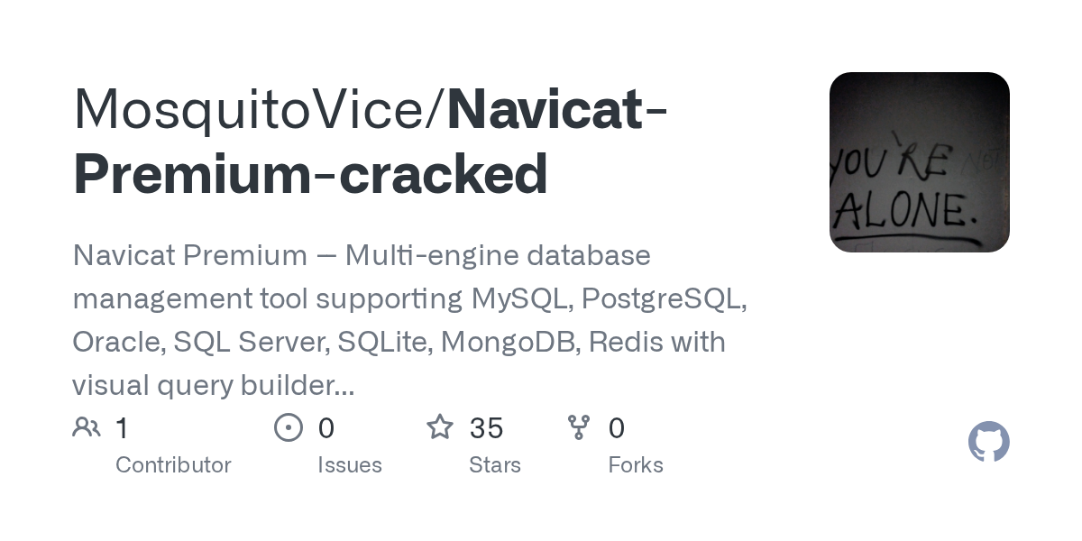 mosquitovice/navicat-premium-cracked: managing database infrastructure often requires juggling multiple