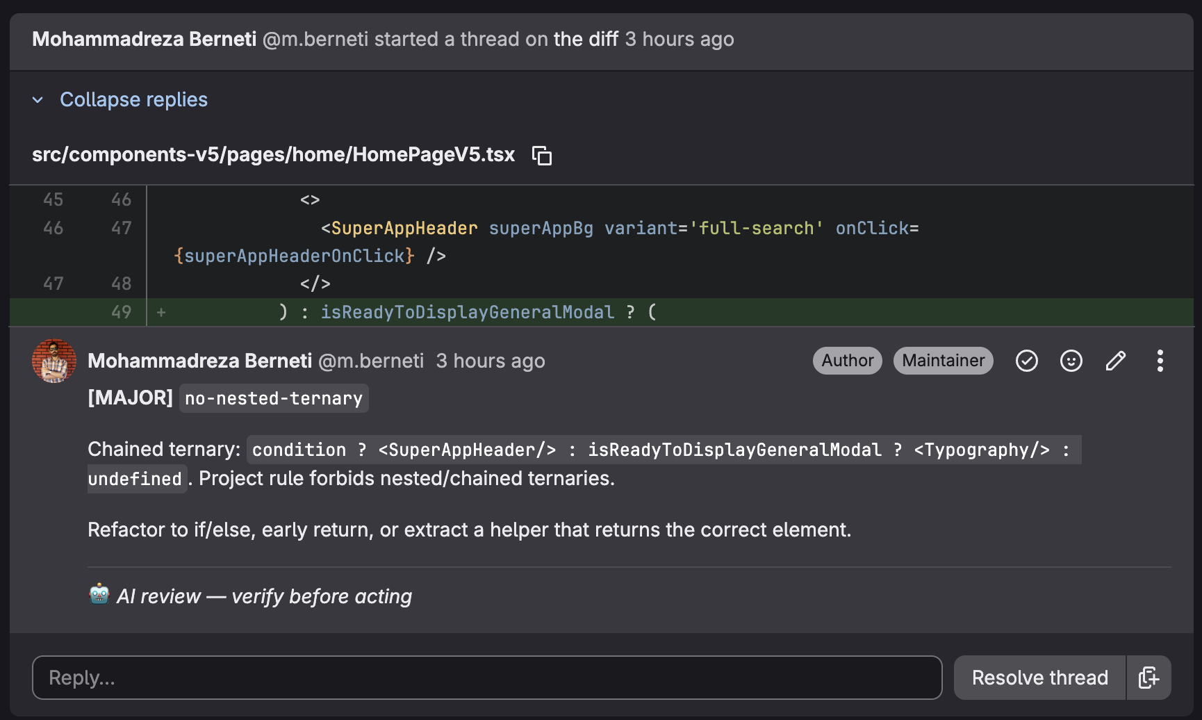 mberneti/clab: aI-powered GitLab MR code review as a Claude Code skill.
