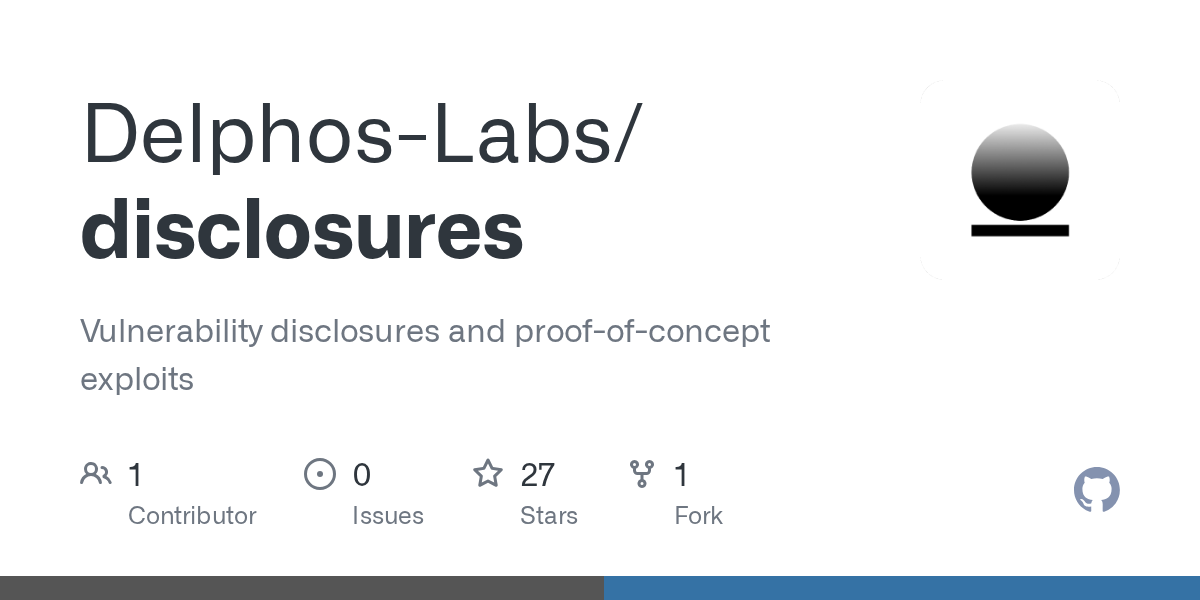 Delphos-Labs/disclosures: public vulnerability disclosures and proof-of-concept exploits from Delphos Labs