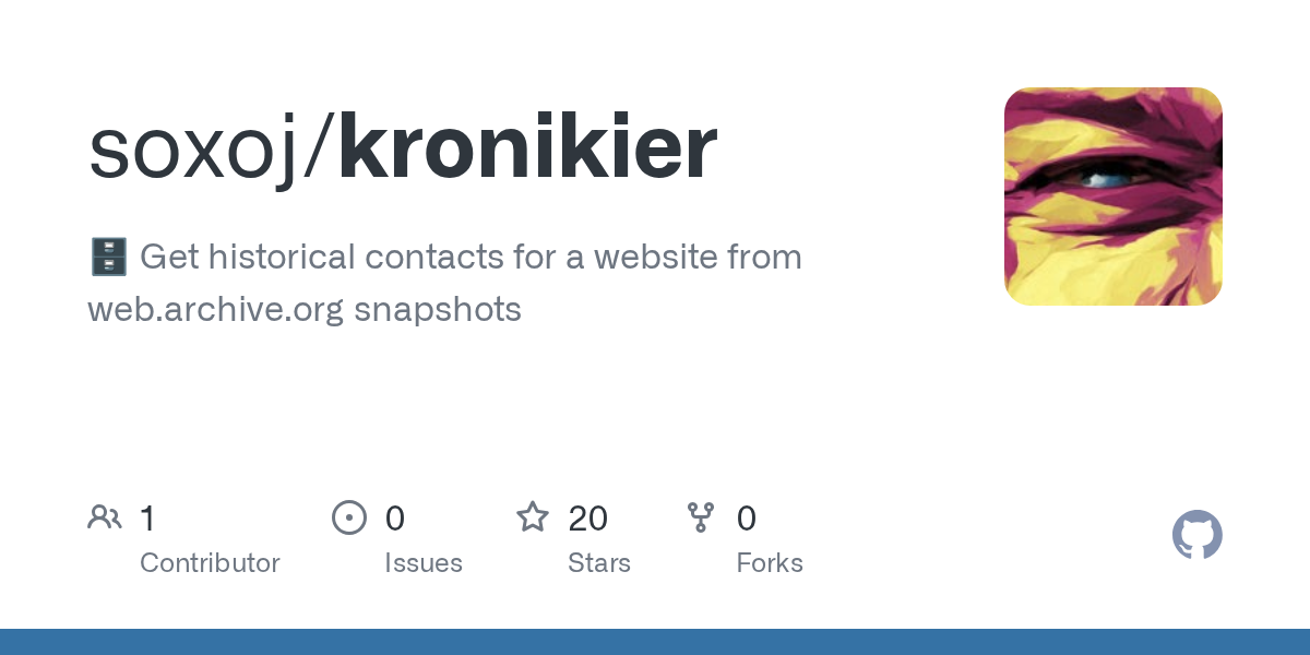 soxoj/kronikier: self-hosted tool for developers and homelabbers