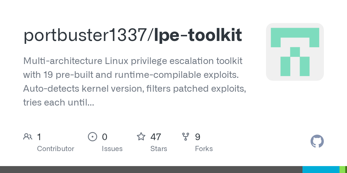 portbuster1337/lpe-toolkit: ./lpe-toolkit --dry-run