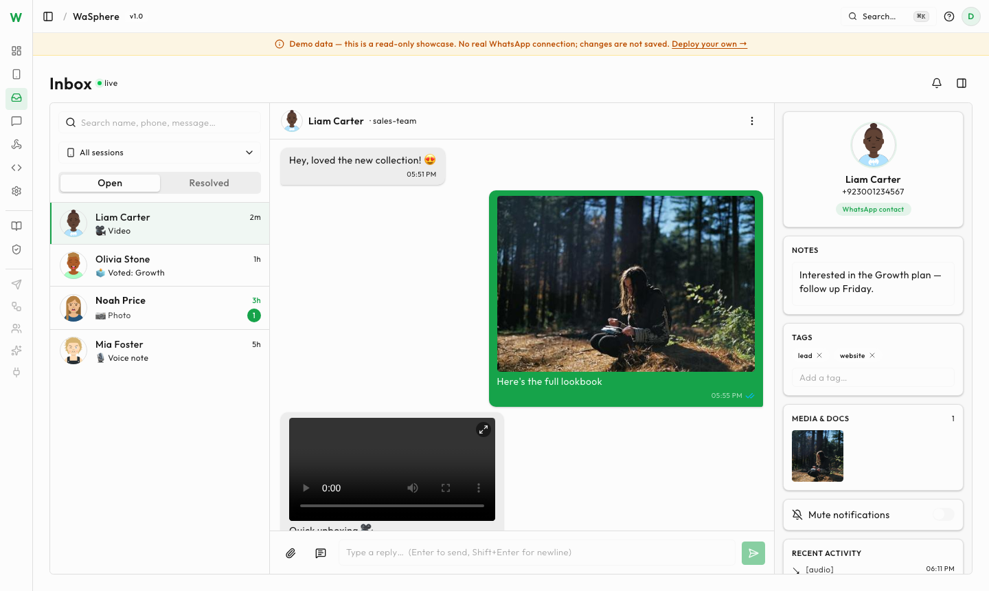 wasphere/wasphere: self-hosted, open-source WhatsApp API platform.