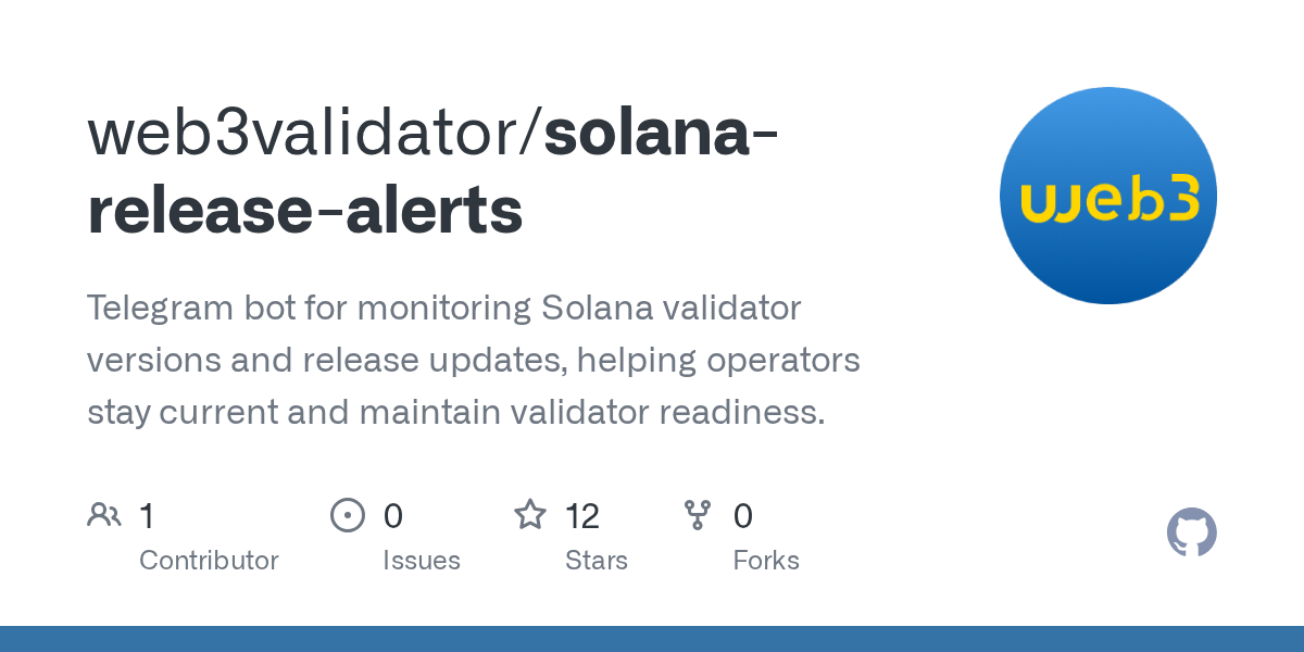 web3validator/solana-release-alerts: ⚠️ [mainnet] Version not updated!