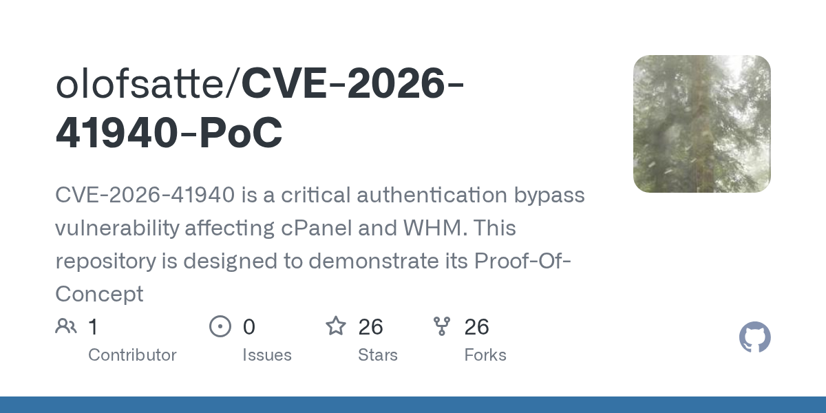 olofsatte/CVE-2026-41940-PoC: ⚠ This tool is created solely for educational or bug bounty purpose only.