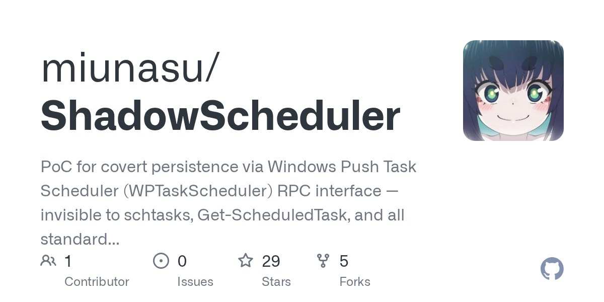 miunasu/ShadowScheduler: wPTaskScheduler-PoC