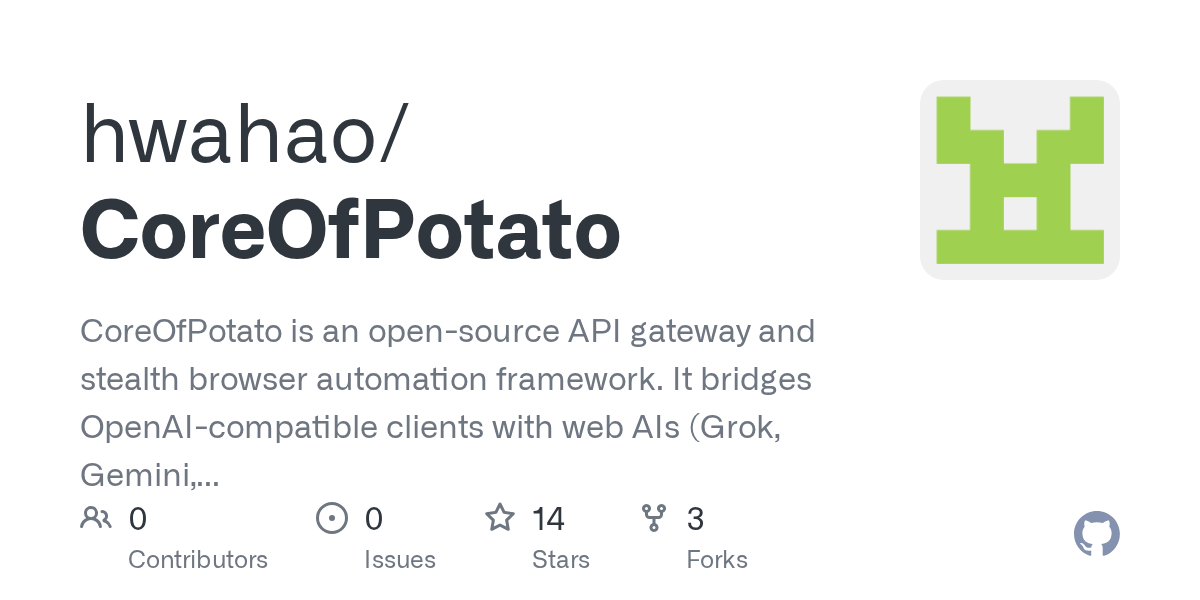 hwahao/coreofpotato: core of Potato v1.0.1 is an open-source, lightweight API gateway and browser