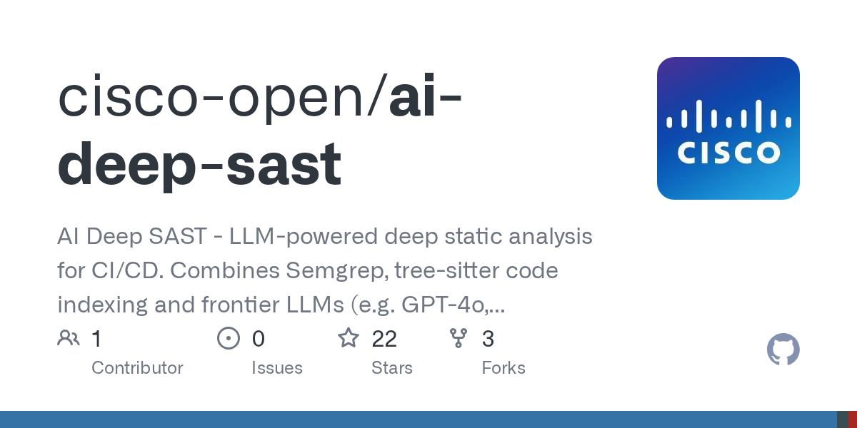 cisco-open/ai-deep-sast: self-hosted tool for developers and homelabbers