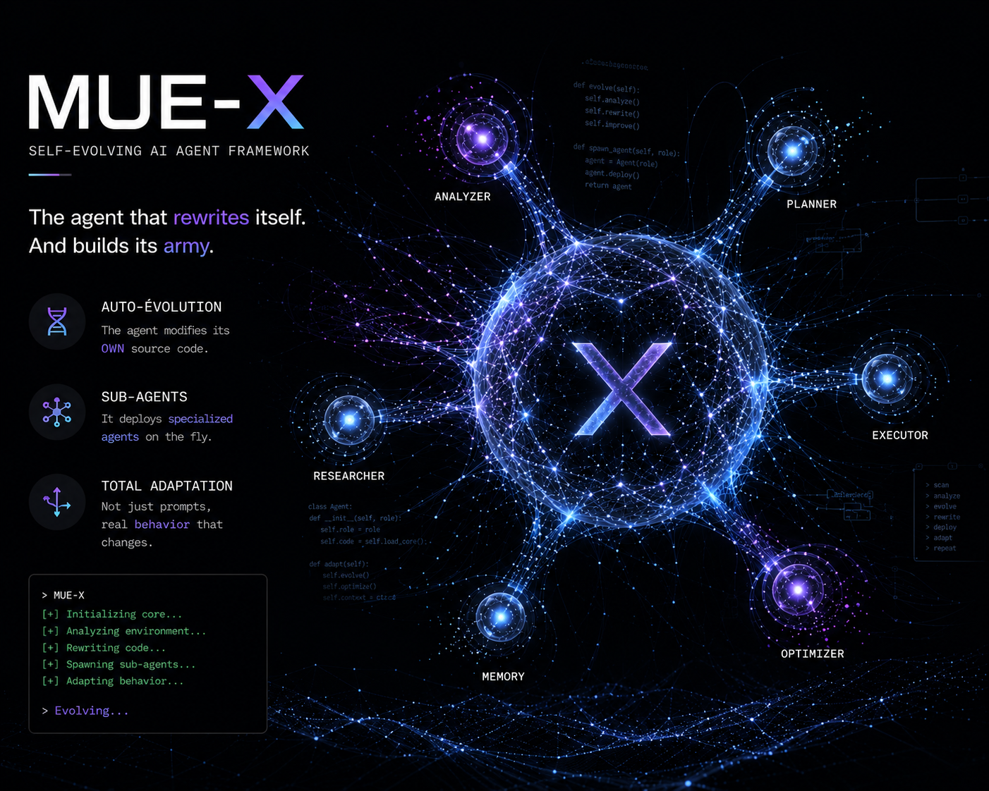 KorroAi/mue-x: the Agent That Writes Its Own Brain