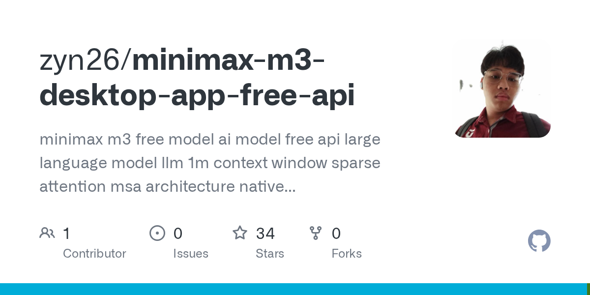 zyn26/minimax-m3-desktop-app-free-api: ✦ Minimax M3 Desktop App