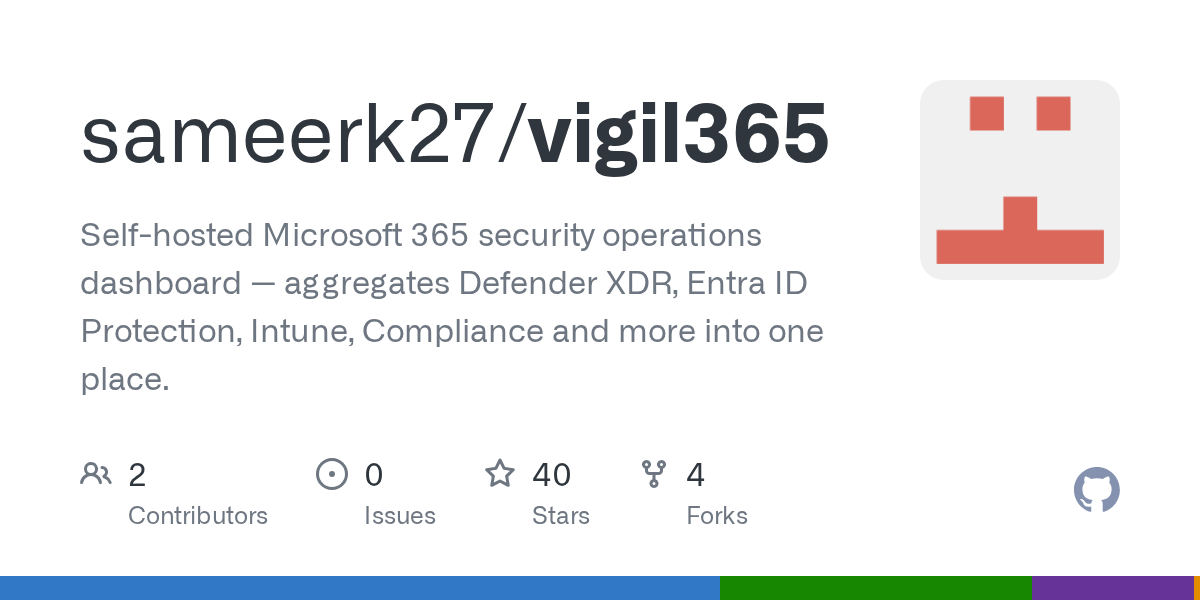 sameerk27/vigil365: m365 Security Alert Dashboard