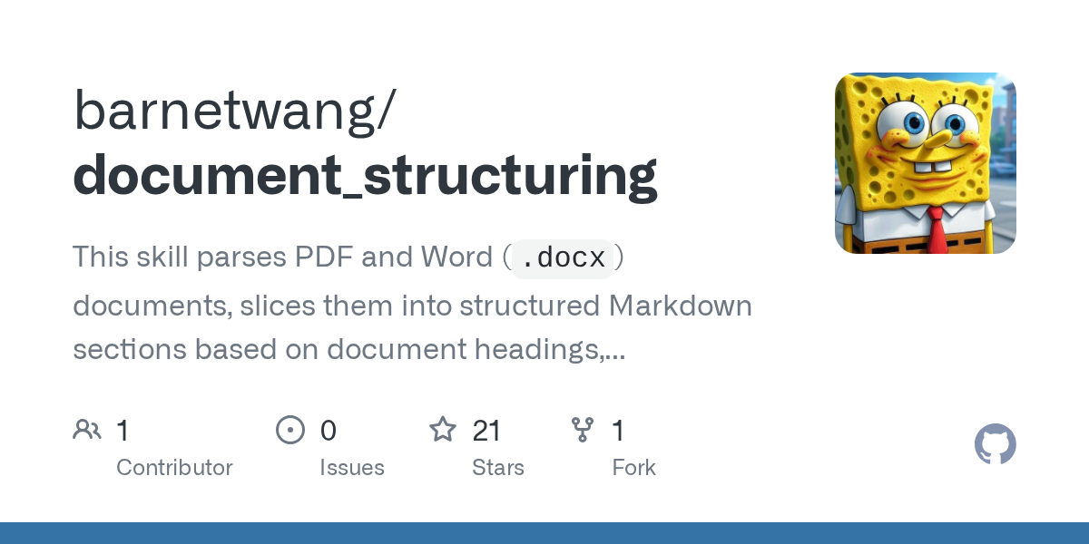 barnetwang/document_structuring: document Structuring & Management Skill (Hermes Agent)