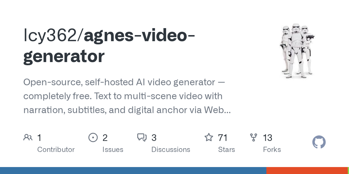 lcy362/agnes-video-generator: 🎬 Agnes Video Generator — Completely Free AI Video Generator